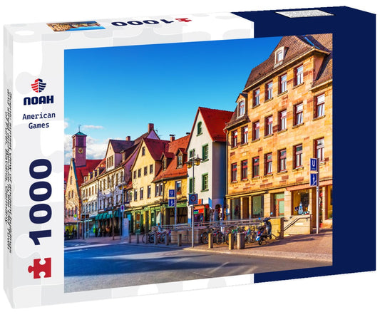 Noah Jigsaw Puzzle Scenic sunset view of ancient buildings and street architecture in the Old Town of Furth, Bavaria, Germany 1000 pieces