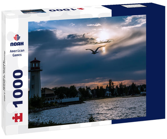 Noah Jigsaw Puzzle Sunset View at Sylvan Lake, Alberta, Canada 1000 pieces