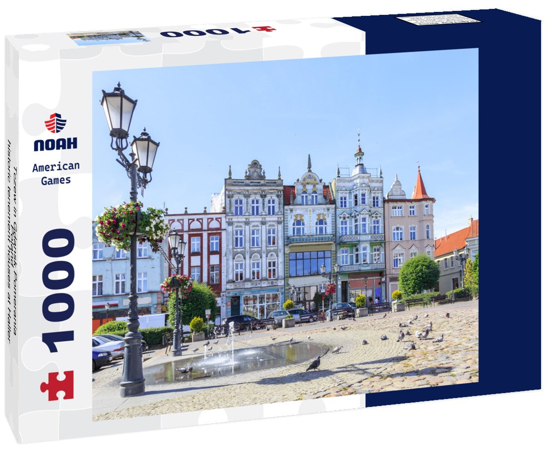 Noah Jigsaw Puzzle Tczew in Gdansk Pomerania, Poland - historic tenement houses at Haller Square that plays role of old town market square 1000 pieces