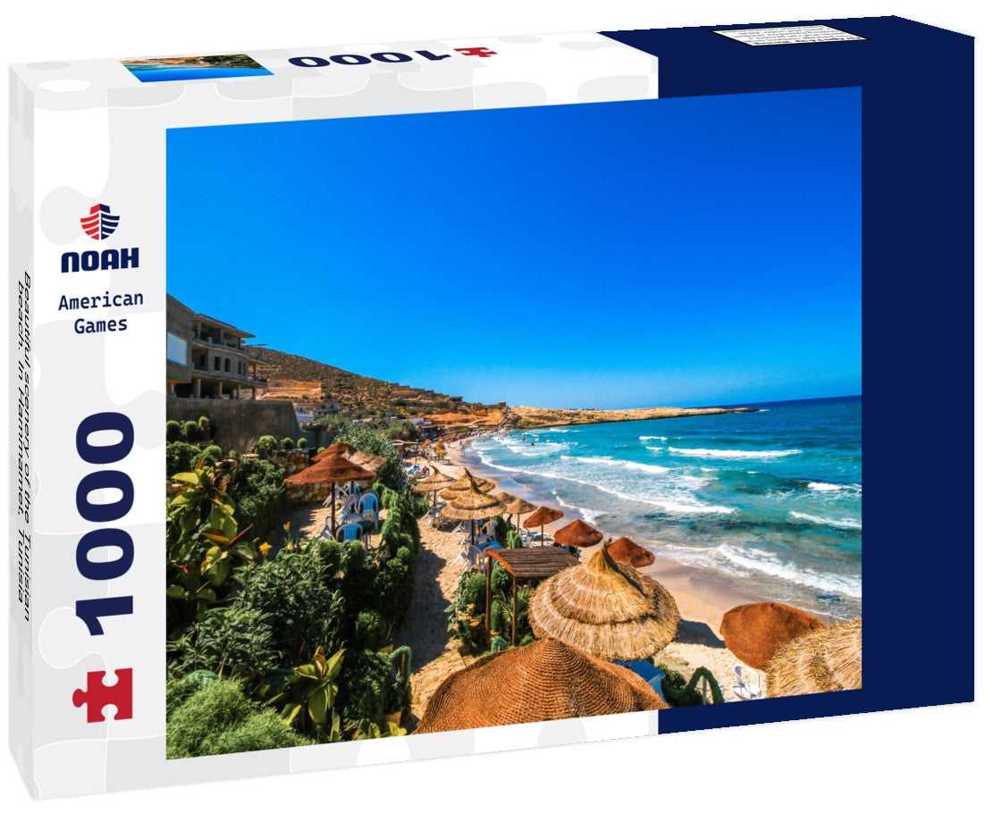 Noah Jigsaw Puzzle Beautiful scenery of the Tunisian beach. In Hammamet, Tunisia 1000 pieces