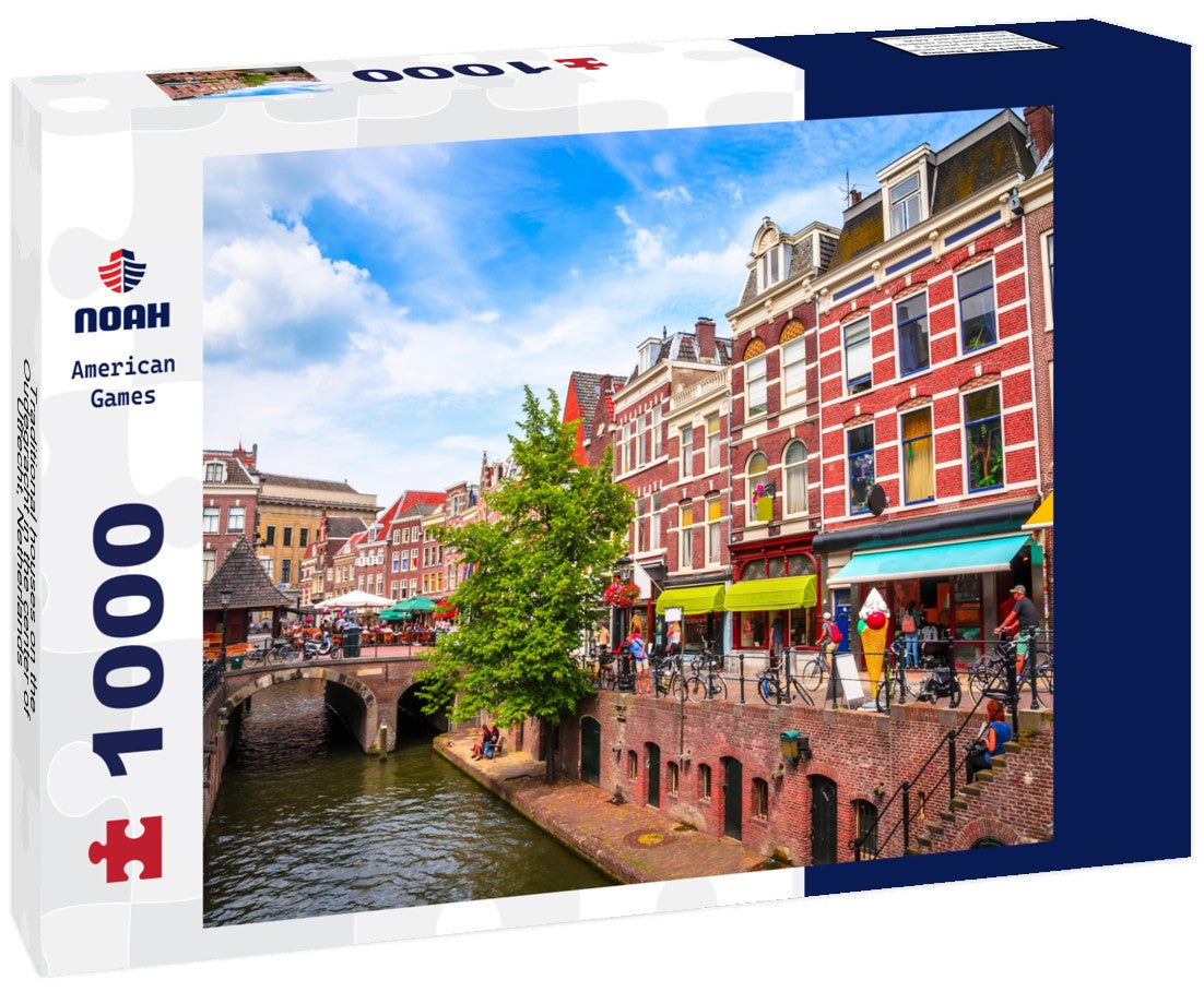 Noah Jigsaw Puzzle Traditional houses on the Oudegracht in the center of Utrecht, Netherlands 1000 pieces
