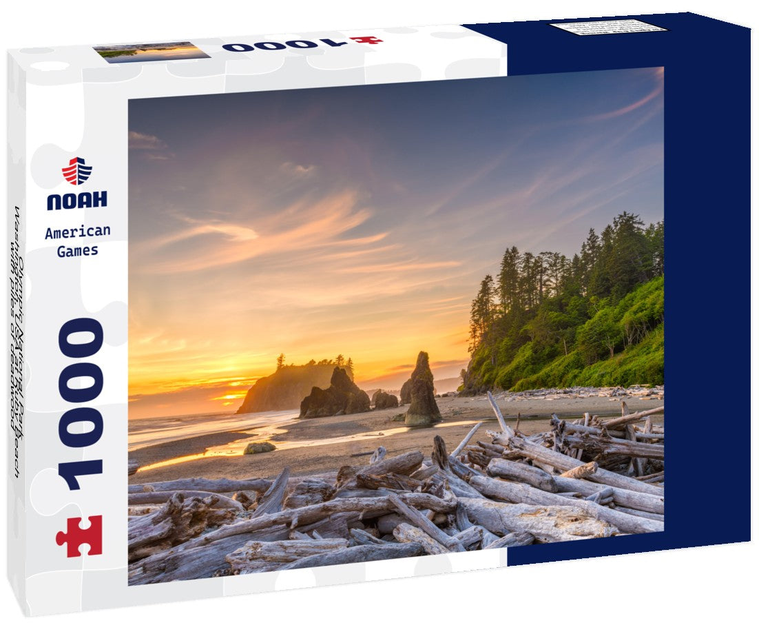 Noah Jigsaw Puzzle Olympic National Park, Washington, USA at Ruby Beach with piles of deadwood 1000 pieces