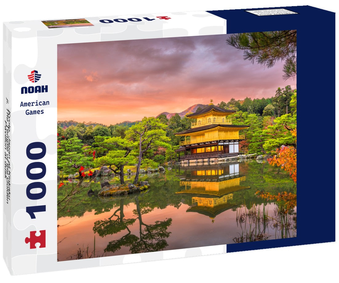 Noah Jigsaw Puzzle Kyoto, Japan at Kinkaku-ji, The Temple of the Golden Pavilion at dusk 1000 pieces