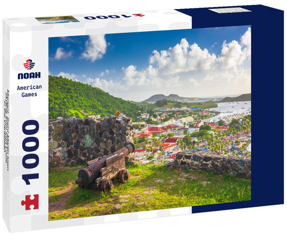 Noah Jigsaw Puzzle Marigot, Saint Martin town skyline from Fort Louis in the Caribbean 1000 pieces