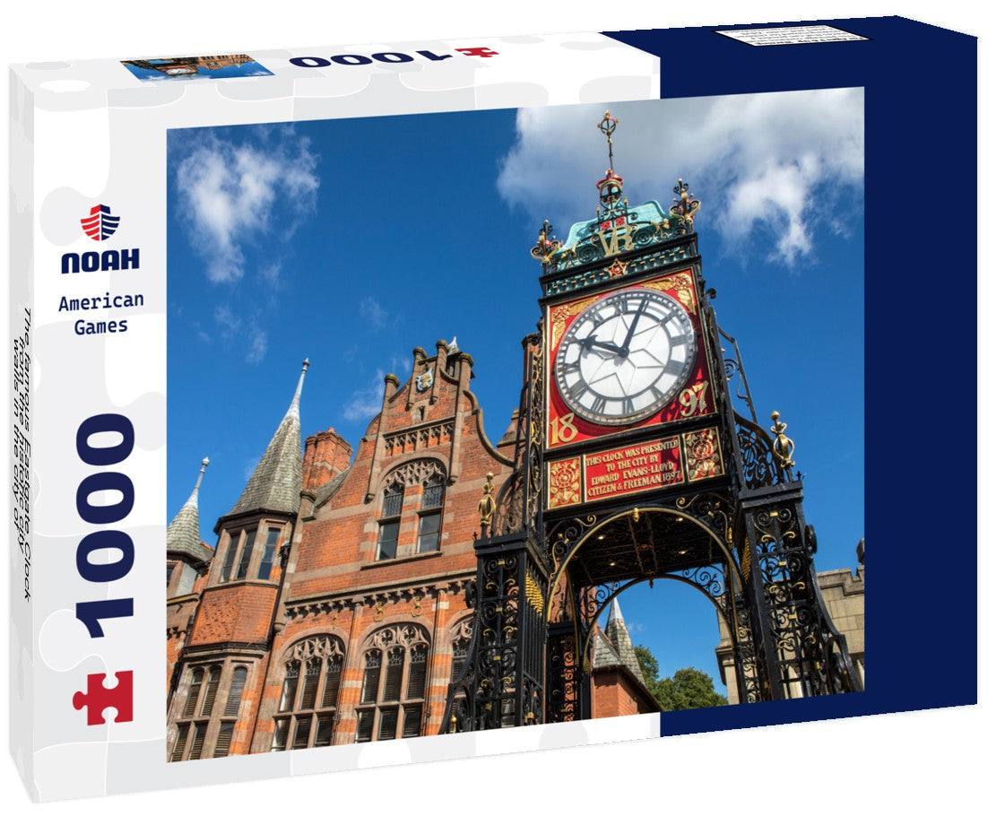 Noah Jigsaw Puzzle The famous Eastgate Clock, from the historic city walls in the city of Chester, UK 1000 pieces