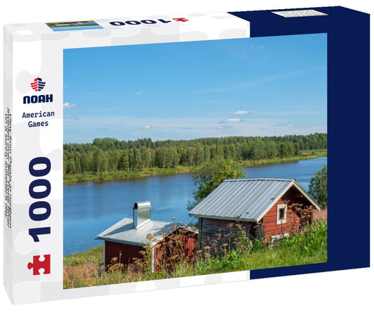Noah Jigsaw Puzzle View from Pajala in northern Sweden over the Torne River on a sunny summer's day 1000 pieces