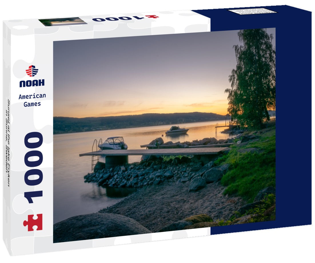 Noah Jigsaw Puzzle Sunset at the lake Fryken in Sunne, Sweden 1000 pieces