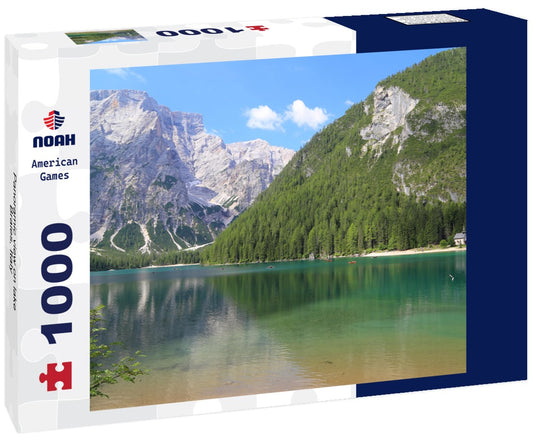 Noah Jigsaw Puzzle Panoramic view on lake Braies, Italy 1000 pieces