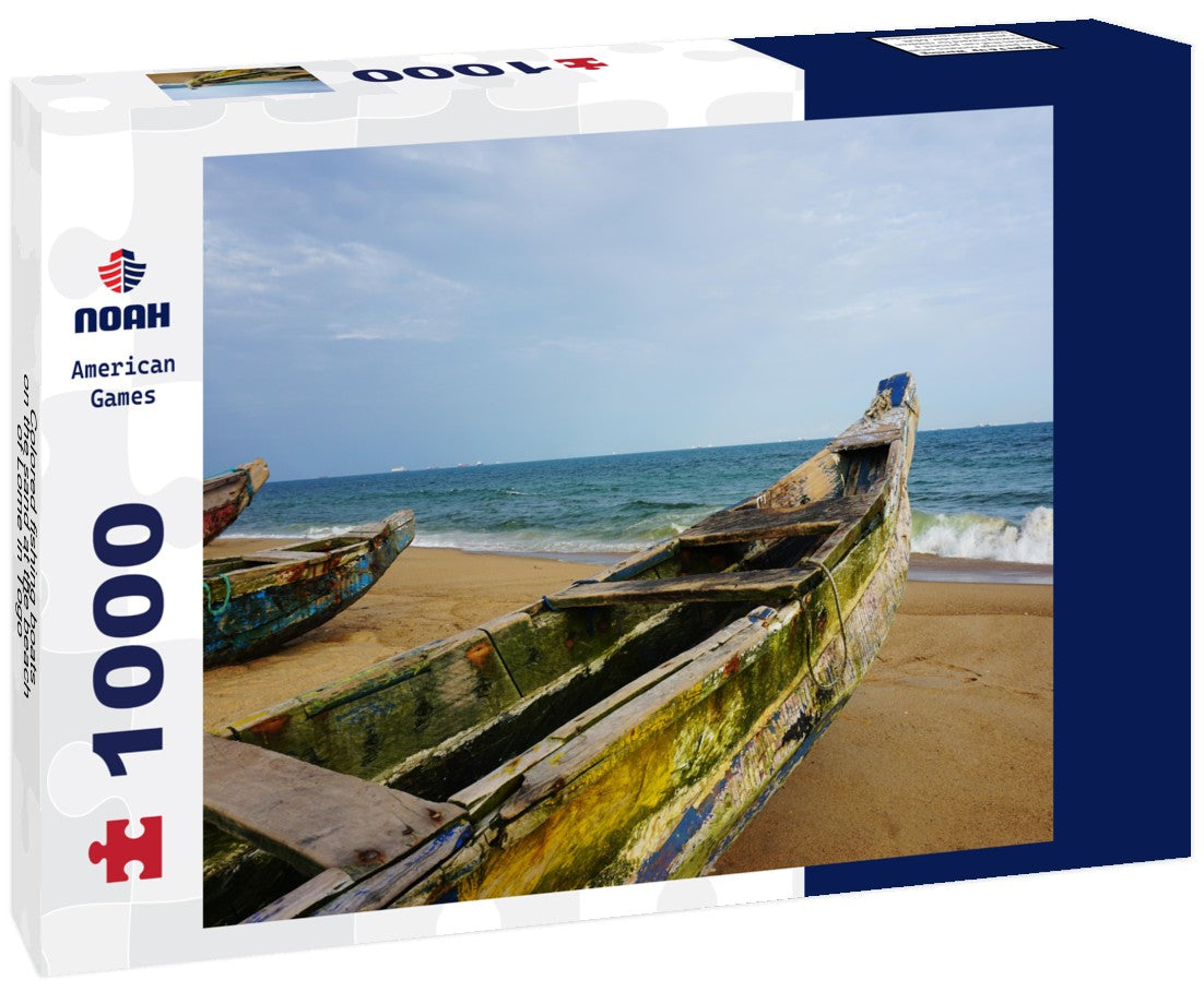 Noah Jigsaw Puzzle Colored fishing boats on the sand at the beach of Lome in Togo 1000 pieces