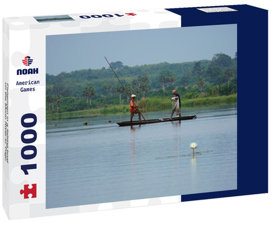 Noah Jigsaw Puzzle Fishermen in a fishing boat on the Mono River in Togo 1000 pieces