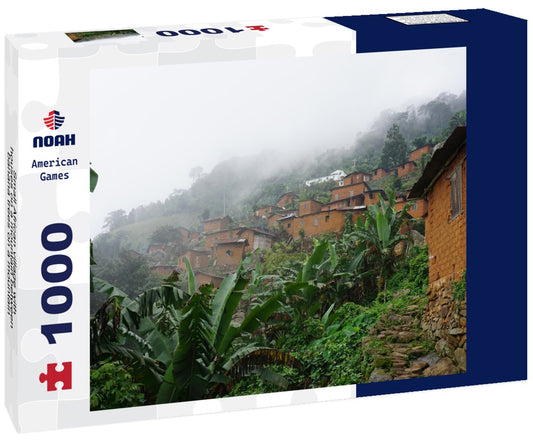Noah Jigsaw Puzzle Small African village with houses on a mountain between banana trees on a mountain in Togo 1000 pieces
