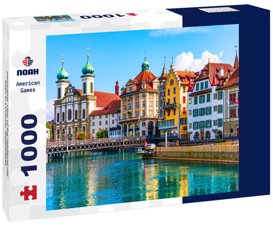 Noah Jigsaw Puzzle panoramic view of the medieval old town in Lucerne, Switzerland 1000 pieces