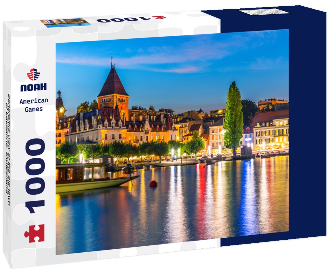 Noah Jigsaw Puzzle panoramic view of the old town of Lausanne, Switzerland 1000 pieces