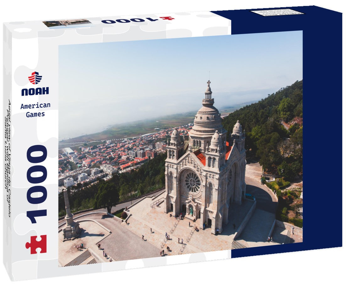 Noah Jigsaw Puzzle Aerial view of Viana do Castelo, Portugal, with Basilica of Santa Luzia church 1000 pieces