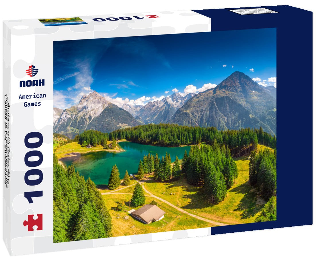 Noah Jigsaw Puzzle Arnisee with Swiss Alps. Arnisee is a reservoir in the Canton of Uri, Switzerland 1000 pieces