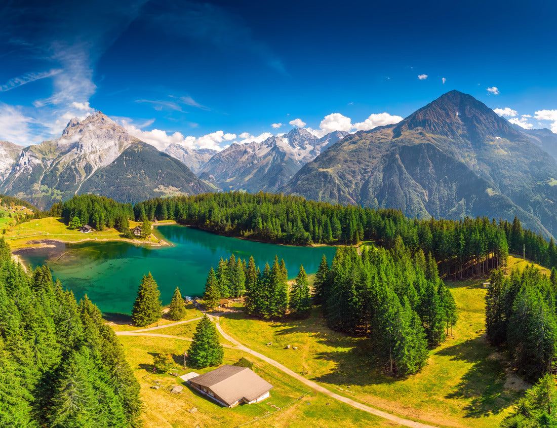 Noah Jigsaw Puzzle Arnisee with Swiss Alps. Arnisee is a reservoir in the Canton of Uri, Switzerland 1000 pieces