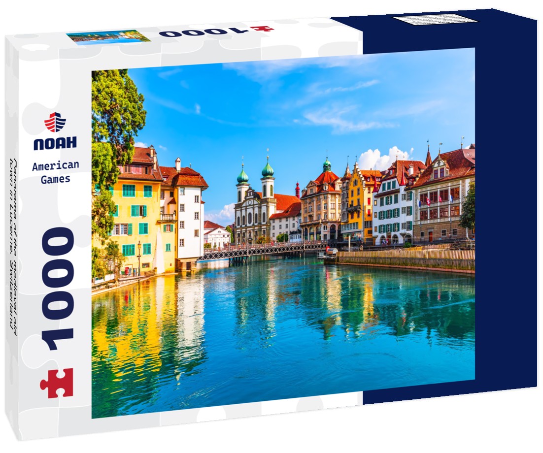 Noah Jigsaw Puzzle Panorama of the medieval old town in Lucerne, Switzerland 1000 pieces