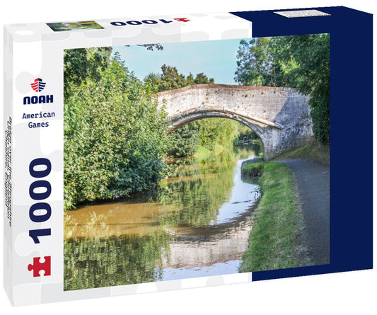 Noah Jigsaw Puzzle Bridge over the Shropshire Union canal, Christleton, Cheshire, England 1000 pieces