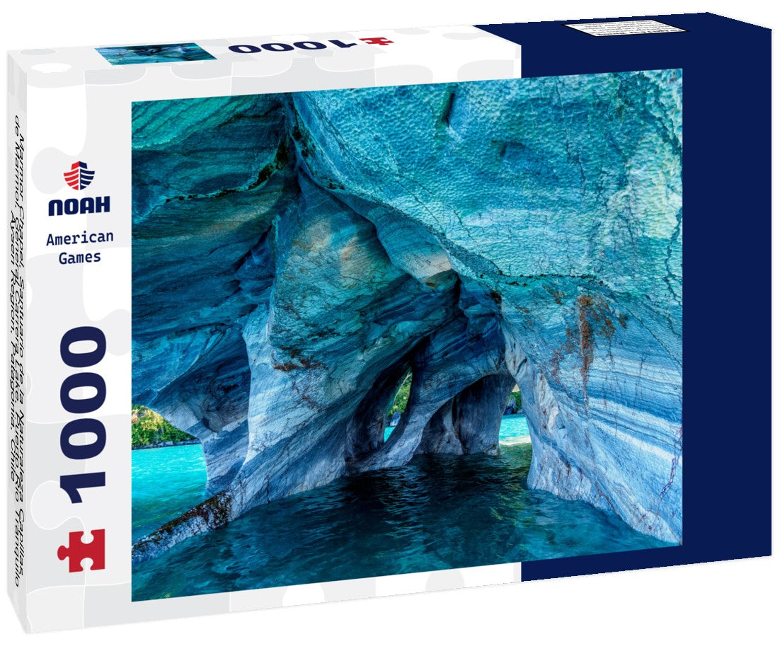 Noah Jigsaw Puzzle Marmor Chapel, Santuario de la Naturaleza Capillas de Marmol, General Carrera Lake, Puerto Rio Tranquilo, Aysen Region, Patagonia, Chile 1000 pieces