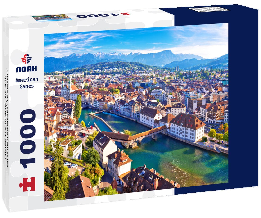 Noah Jigsaw Puzzle Lucerne city panorama view of the Alps and lakes in Switzerland 1000 pieces