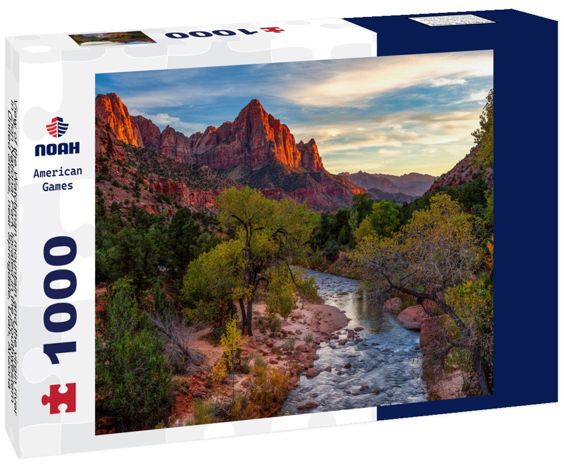 Noah Jigsaw Puzzle View of the Watchman mountain and the virgin river in Zion National Park located in the Southwestern United States, near Springdale, Utah, Arizona 1000 pieces