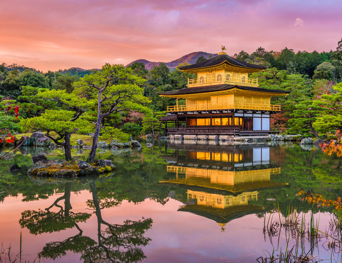 Noah Jigsaw Puzzle Kyoto, Japan at Kinkaku-ji, The Temple of the Golden Pavilion at dusk 1000 pieces