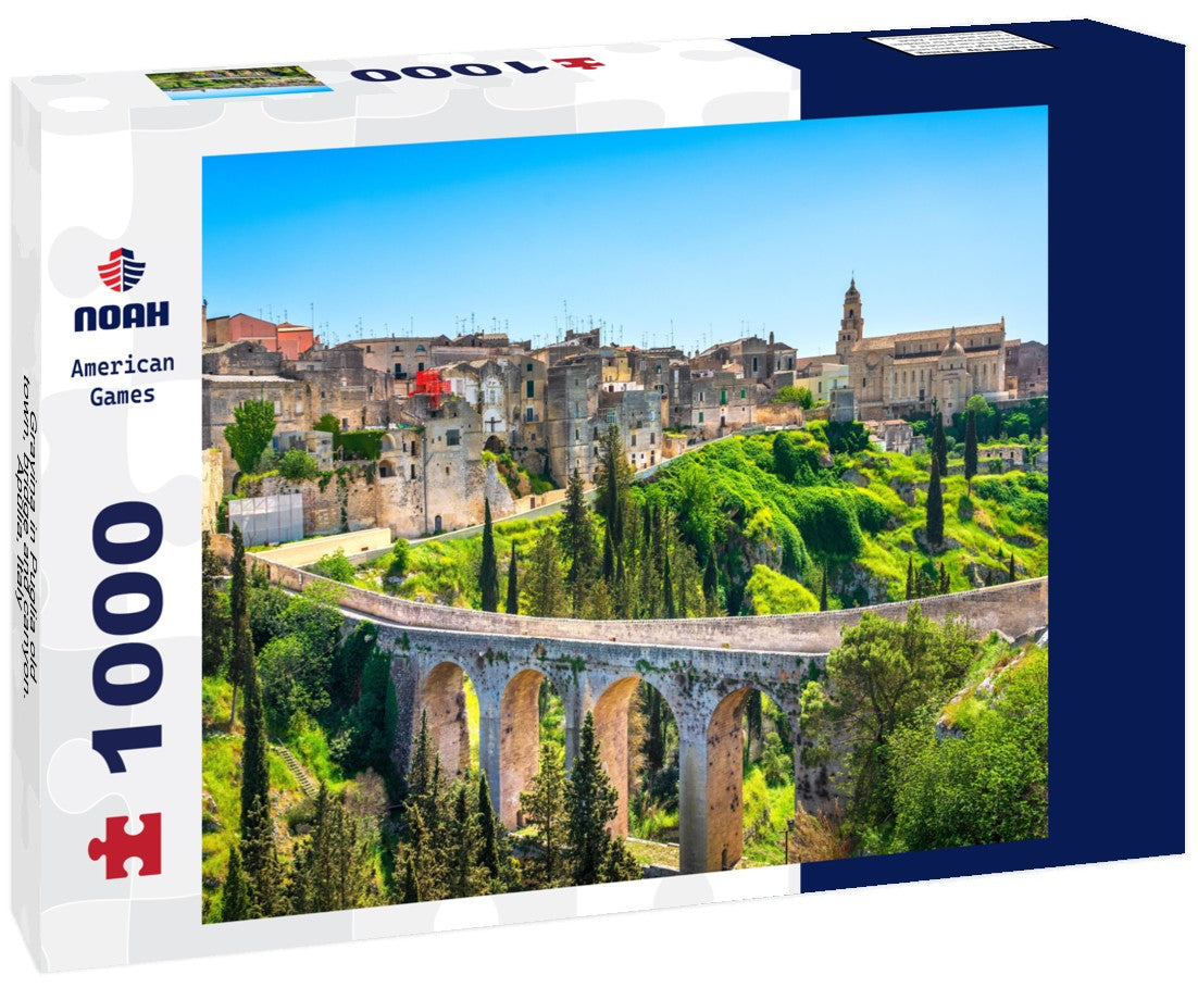 Noah Jigsaw Puzzle Gravina in Puglia old town, bridge and canyon. Apulia, Italy 1000 pieces