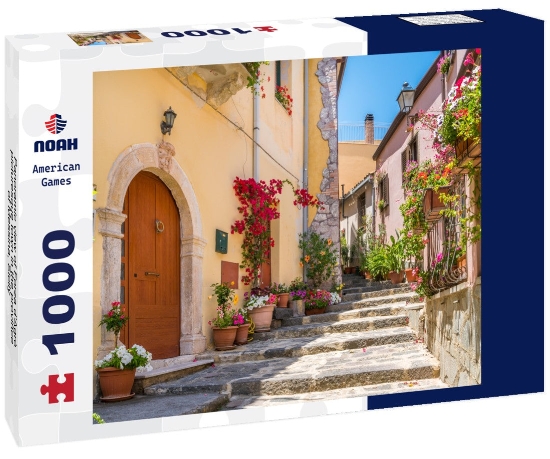 Noah Jigsaw Puzzle Panoramic view of Forza d'Agrò, picturesque town in the province of Messina, Sicily 1000 pieces