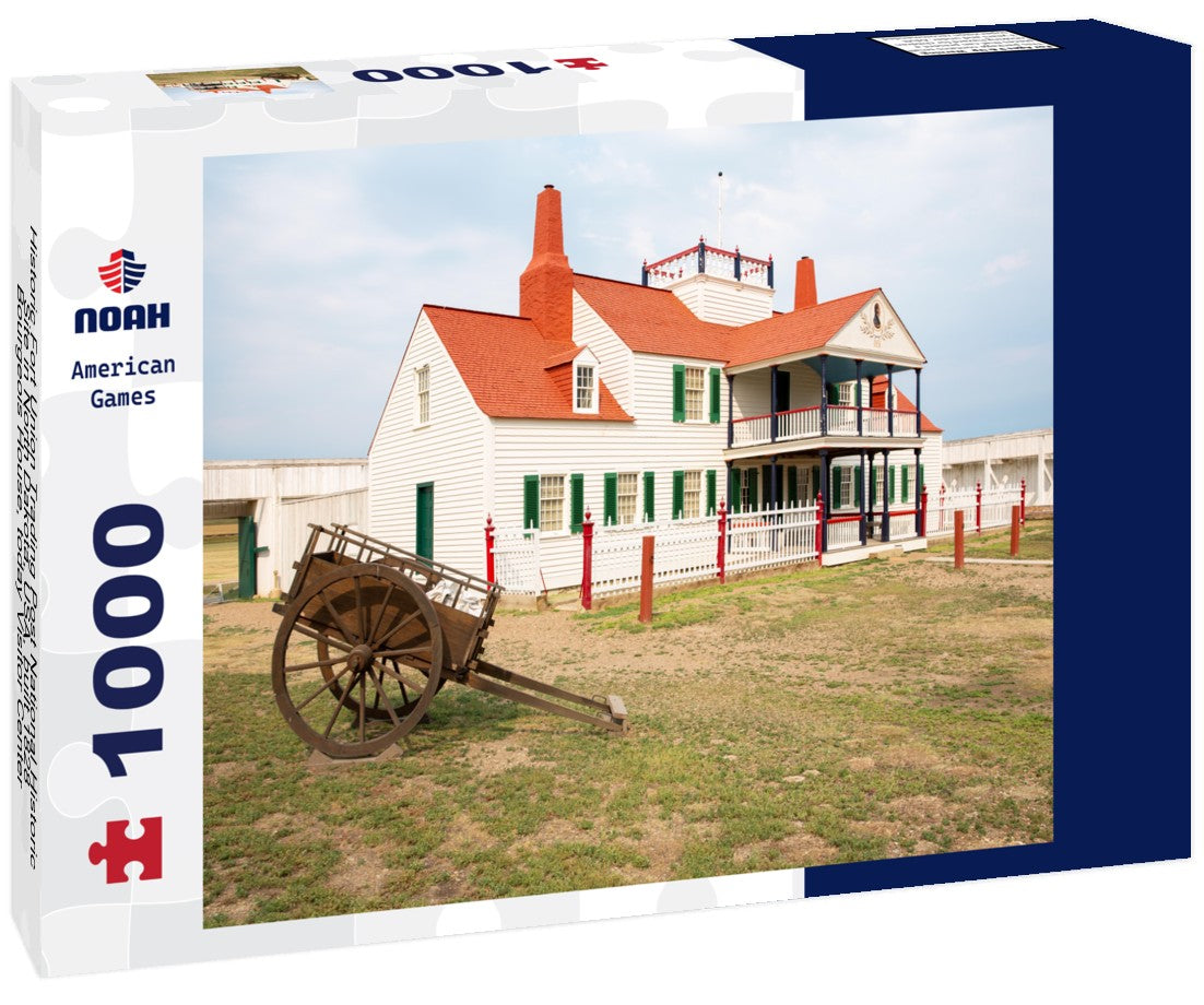 Noah Jigsaw Puzzle Historic Fort Union Trading Post National Historic Site in North Dakota, USA, built 1828, Bourgeois House, today Visitor Center 1000 pieces