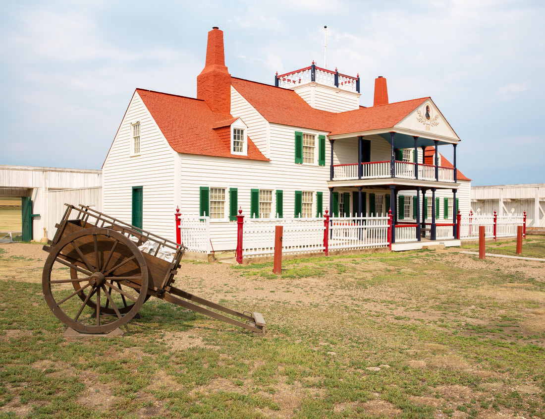 Noah Jigsaw Puzzle Historic Fort Union Trading Post National Historic Site in North Dakota, USA, built 1828, Bourgeois House, today Visitor Center 1000 pieces