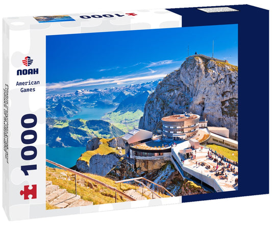 Noah Jigsaw Puzzle Pilatus mountain peak and Lucerne lake view, alpine peaks of Switzerland 1000 pieces