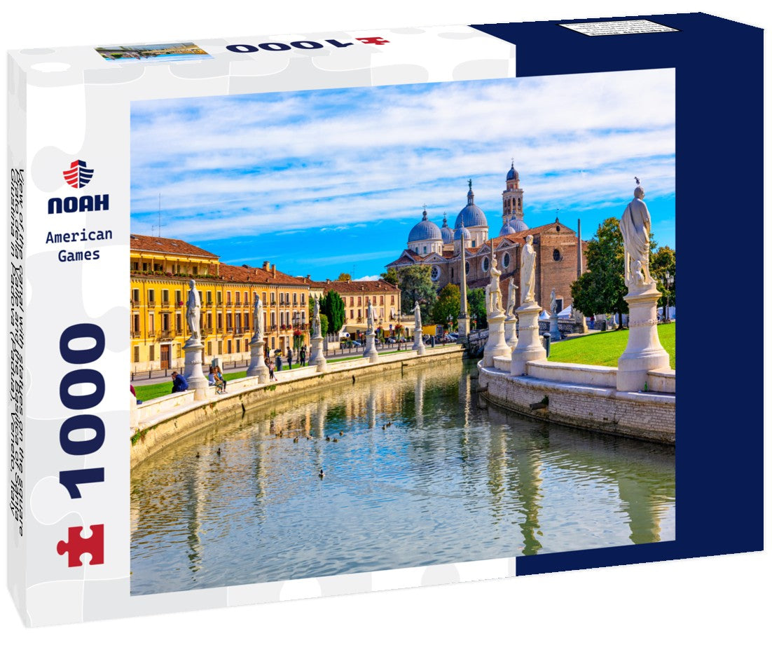 Noah Jigsaw Puzzle View of the canal with statues on the square Prato della Valle and the Basilica of Santa Giustina in Padova (Padua), Veneto, Italy 1000 pieces