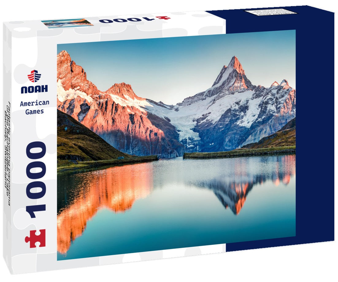 Noah Jigsaw Puzzle Fantastic evening panorama of the Bachalpsee / Lake Bachalp, Switzerland 1000 pieces