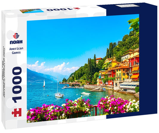 Noah Jigsaw Puzzle Town of Varenna in the Lake Como area. Italian traditional lake village 1000 pieces