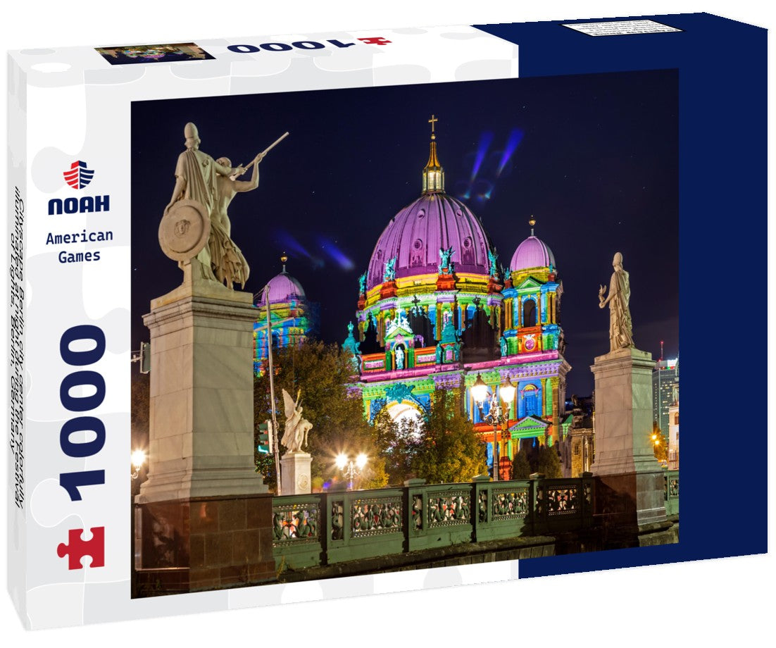 Noah Jigsaw Puzzle Cityscape Berlin city center colorfully illuminated at night during the Festival of Lights, Berlin, Germany 1000 pieces