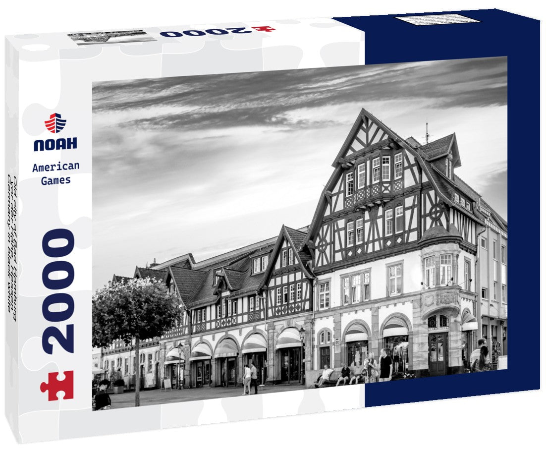 Noah Jigsaw Puzzle Old city of Bad Homburg vor der Höhe, Hessen, Germany in black white 2000 pieces