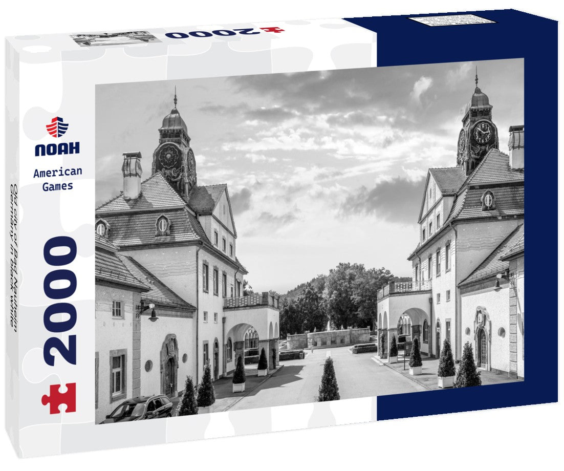 Noah Jigsaw Puzzle Old city of Bad Nauheim, Germany in black white 2000 pieces