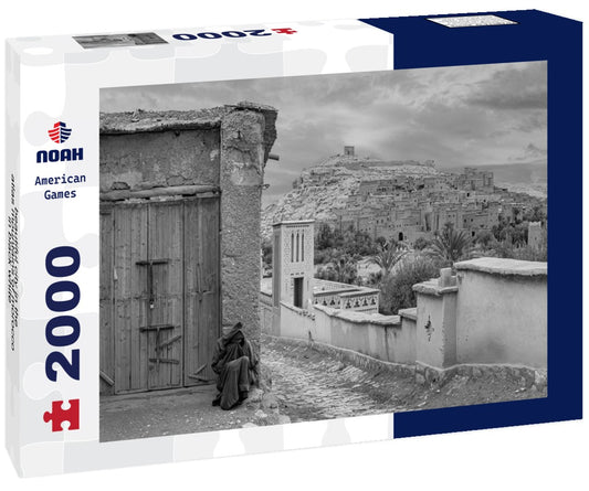 Noah Jigsaw Puzzle beautiful city in the atlas mountains of morocco in black white 2000 pieces