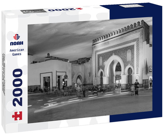 Noah Jigsaw Puzzle Fes, Morocco historical magnificent old capital streets in black white 2000 pieces