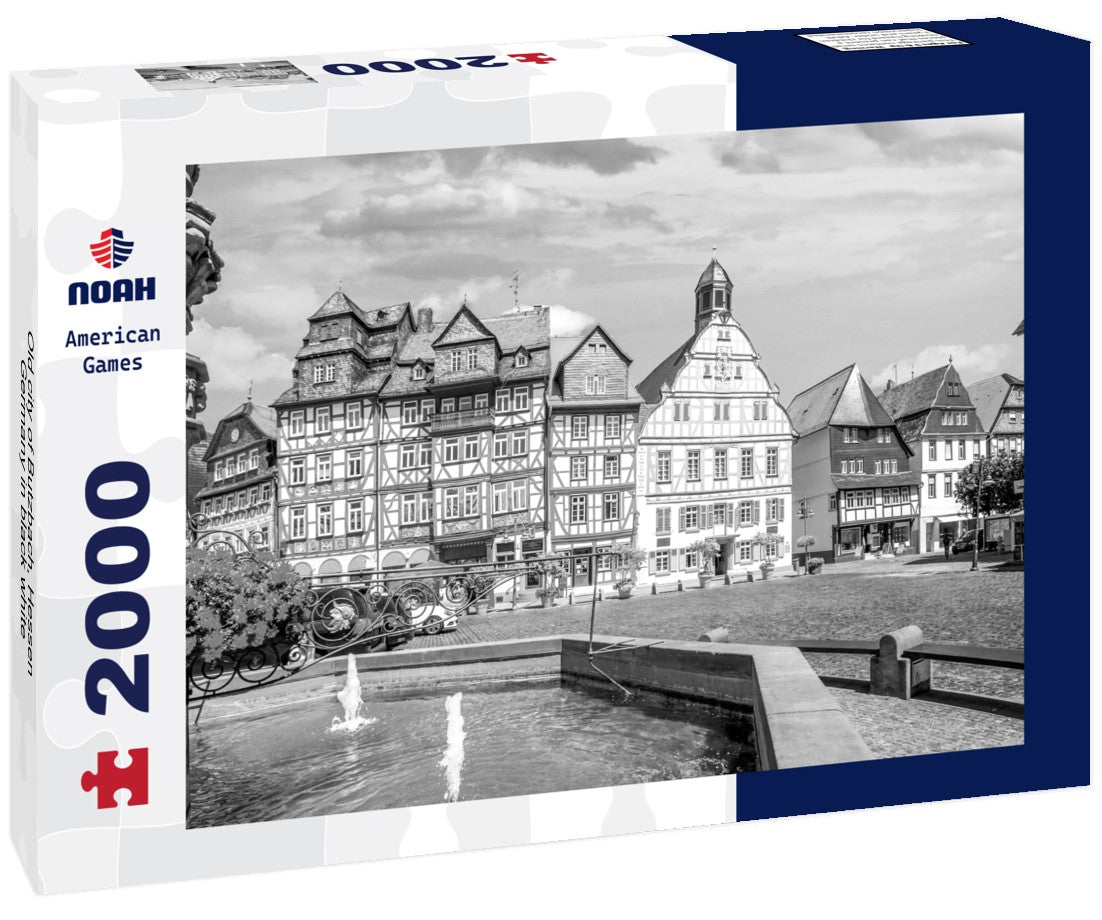 Noah Jigsaw Puzzle Old city of Butzbach, Hessen, Germany in black white 2000 pieces
