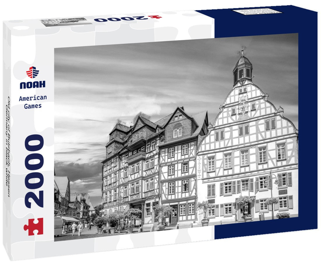 Noah Jigsaw Puzzle Old city of Butzbach, Hessen, Germany in black white 2000 pieces