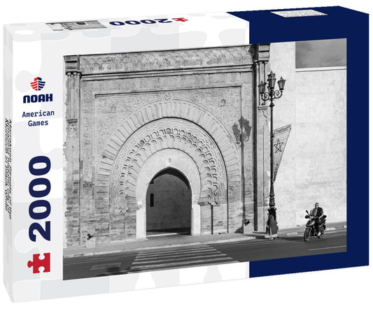 Noah Jigsaw Puzzle Marrakesh Streets of the amazing historic city of Morocco in black white 2000 pieces
