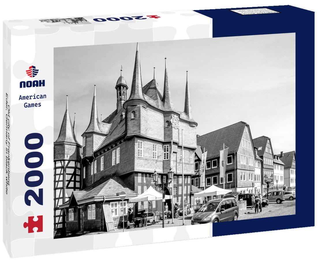 Noah Jigsaw Puzzle Old city of Frankenberg, Eder, Germany in black white 2000 pieces