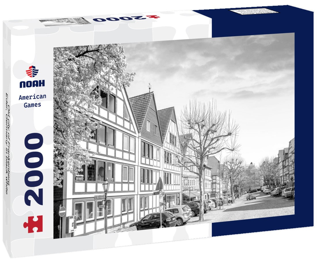 Noah Jigsaw Puzzle Old city of Frankenberg, Eder, Germany in black white 2000 pieces