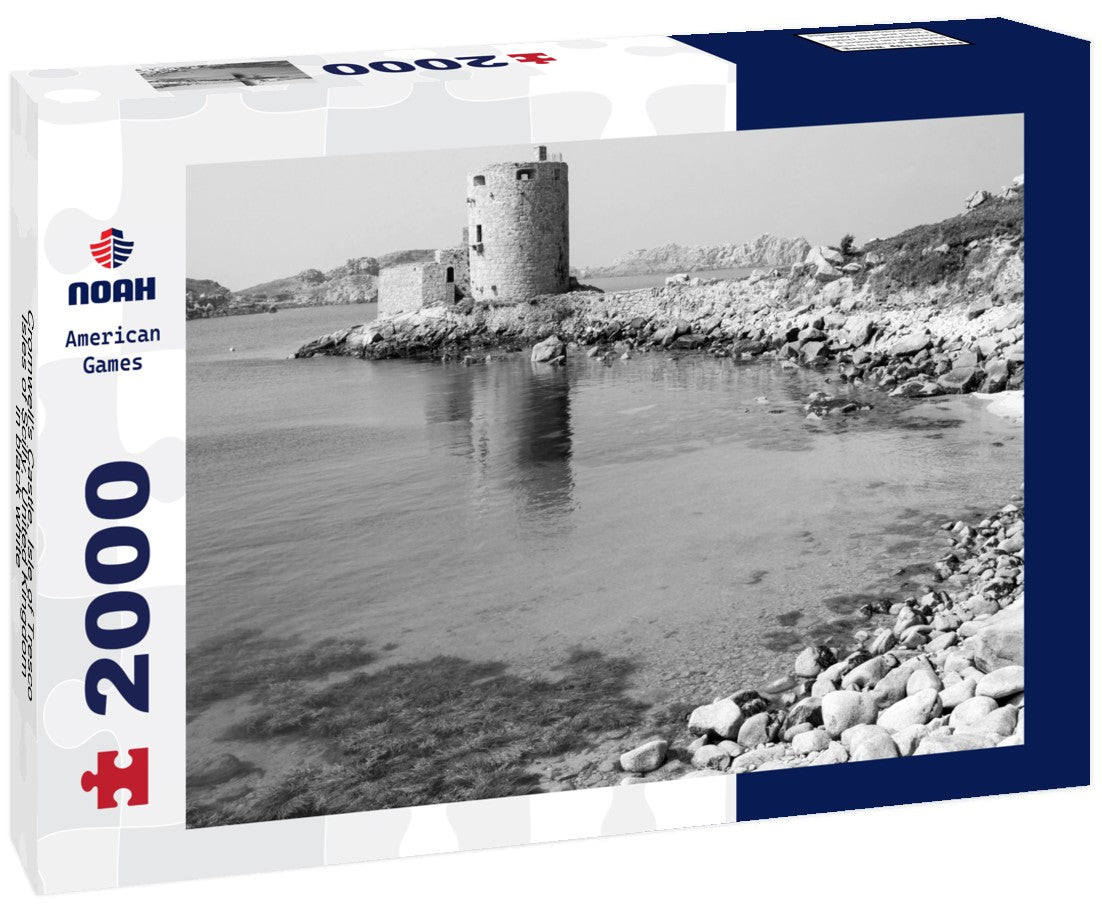 Noah Jigsaw Puzzle Cromwell's Castle, Isle of Tresco, Isles of Scilly, United Kingdom in black white 2000 pieces