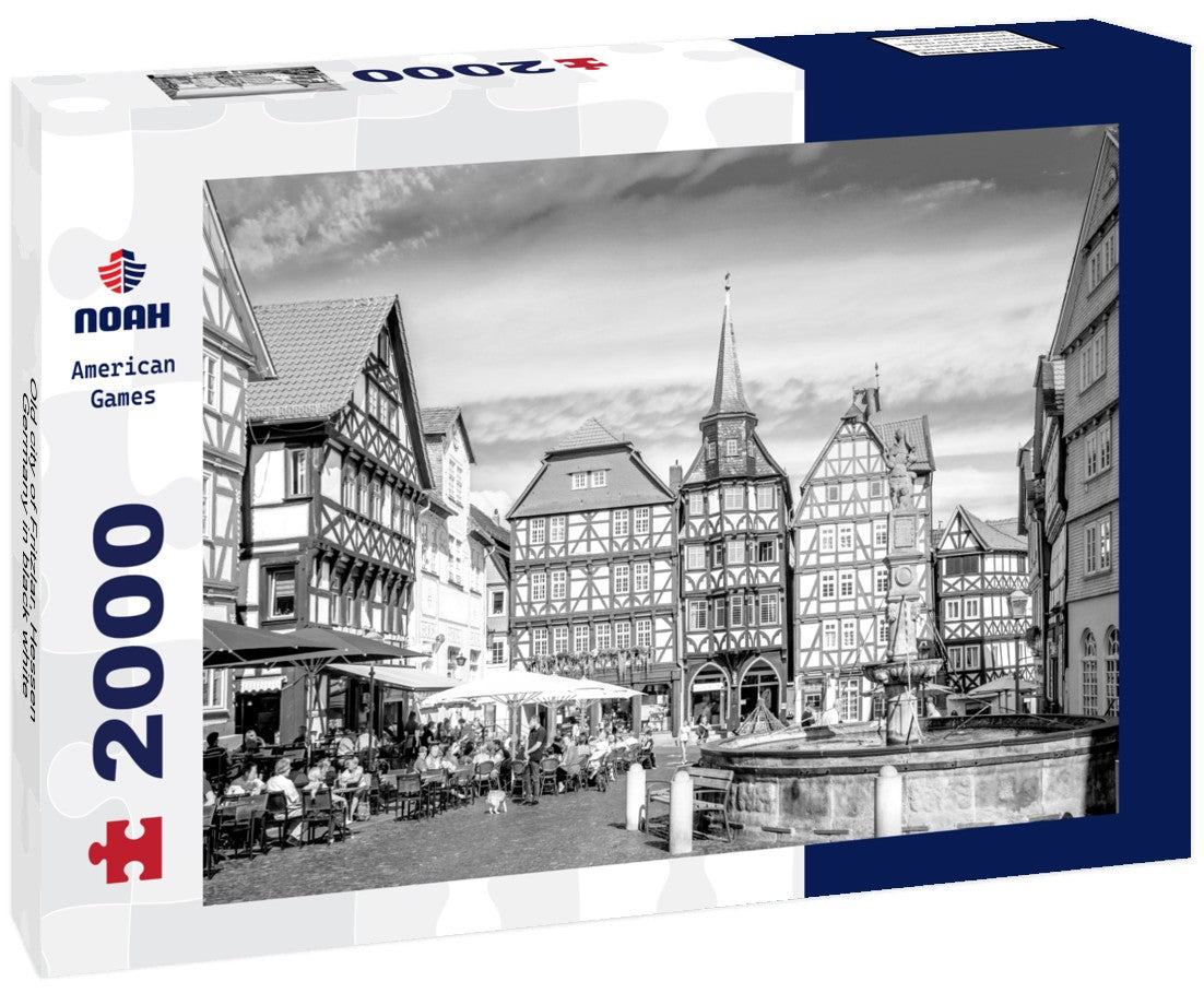 Old city of Fritzlar, Hessen, Germany 2000pc PuzzleBlack and White