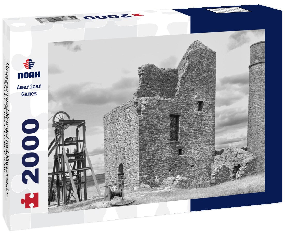 Noah Jigsaw Puzzle The abandoned Magpie Lead Mine near the village of Sheldon in the Derbyshire Peak District, England in black white 2000 pieces