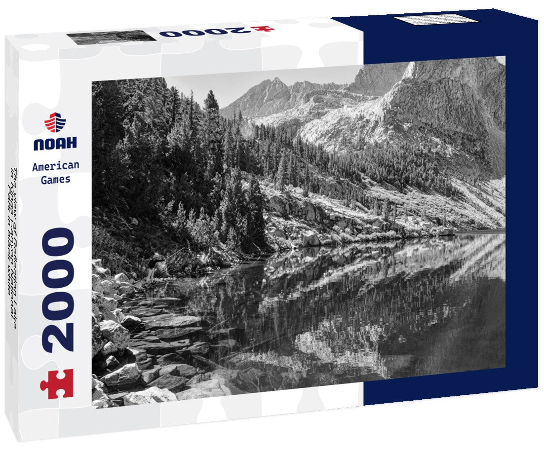 Noah Jigsaw Puzzle The view of Reflection Lake in Kings Canyon National Park in black white 2000 pieces