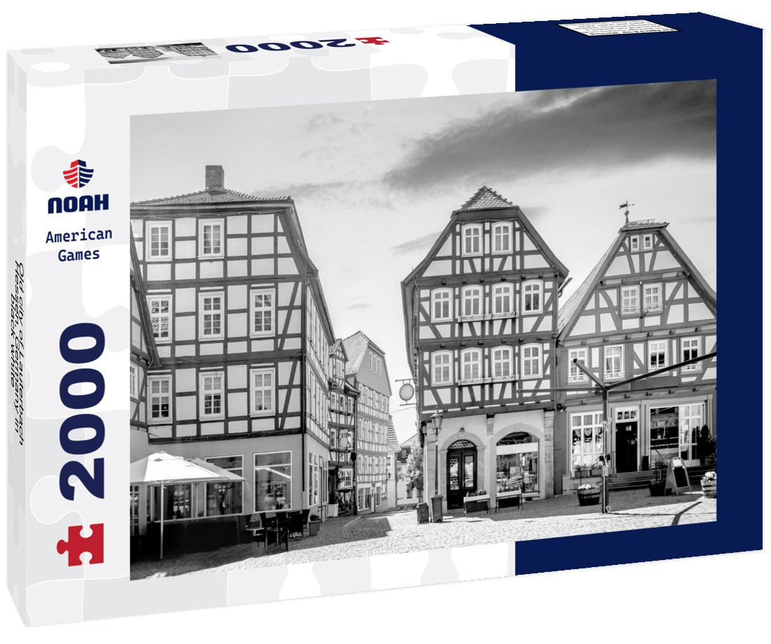 Noah Jigsaw Puzzle Old city of Lauterbach, Hessen, Germany in black white 2000 pieces