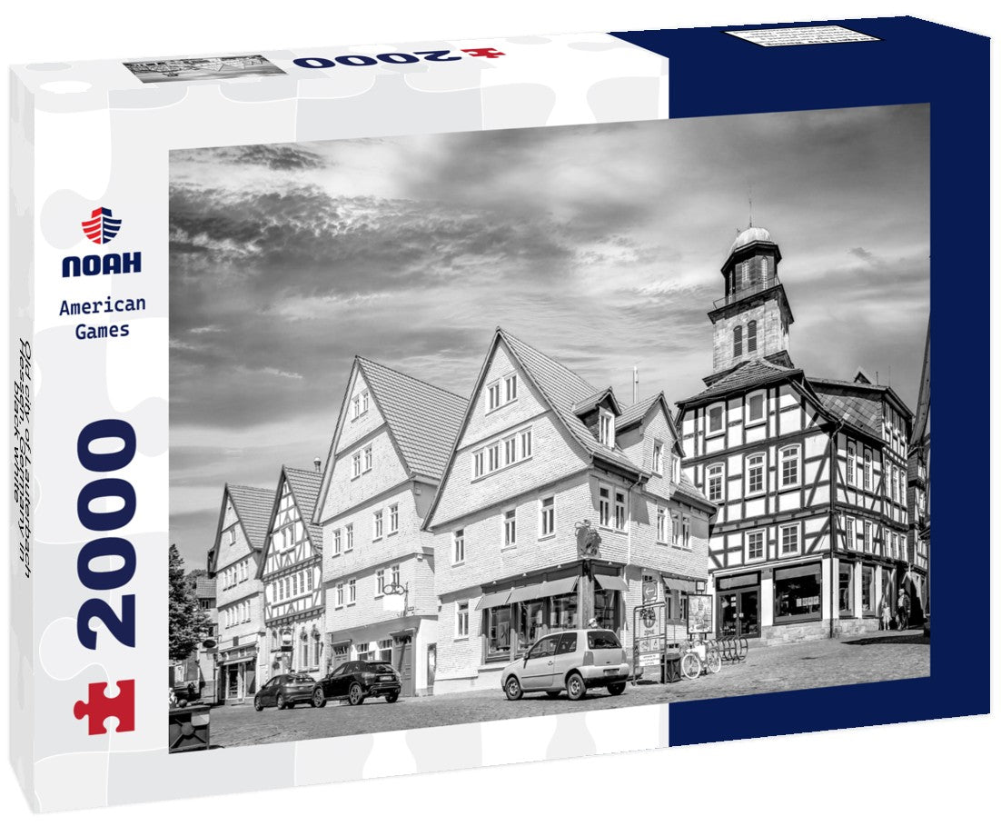 Noah Jigsaw Puzzle Old city of Lauterbach, Hessen, Germany in black white 2000 pieces
